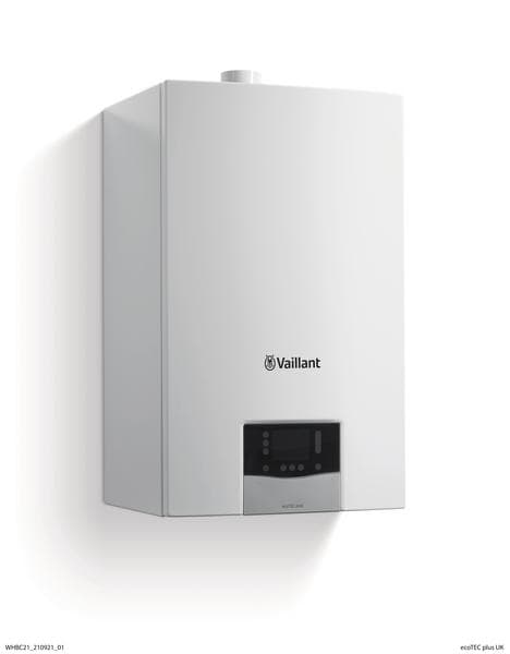 Modern heating boiler installation